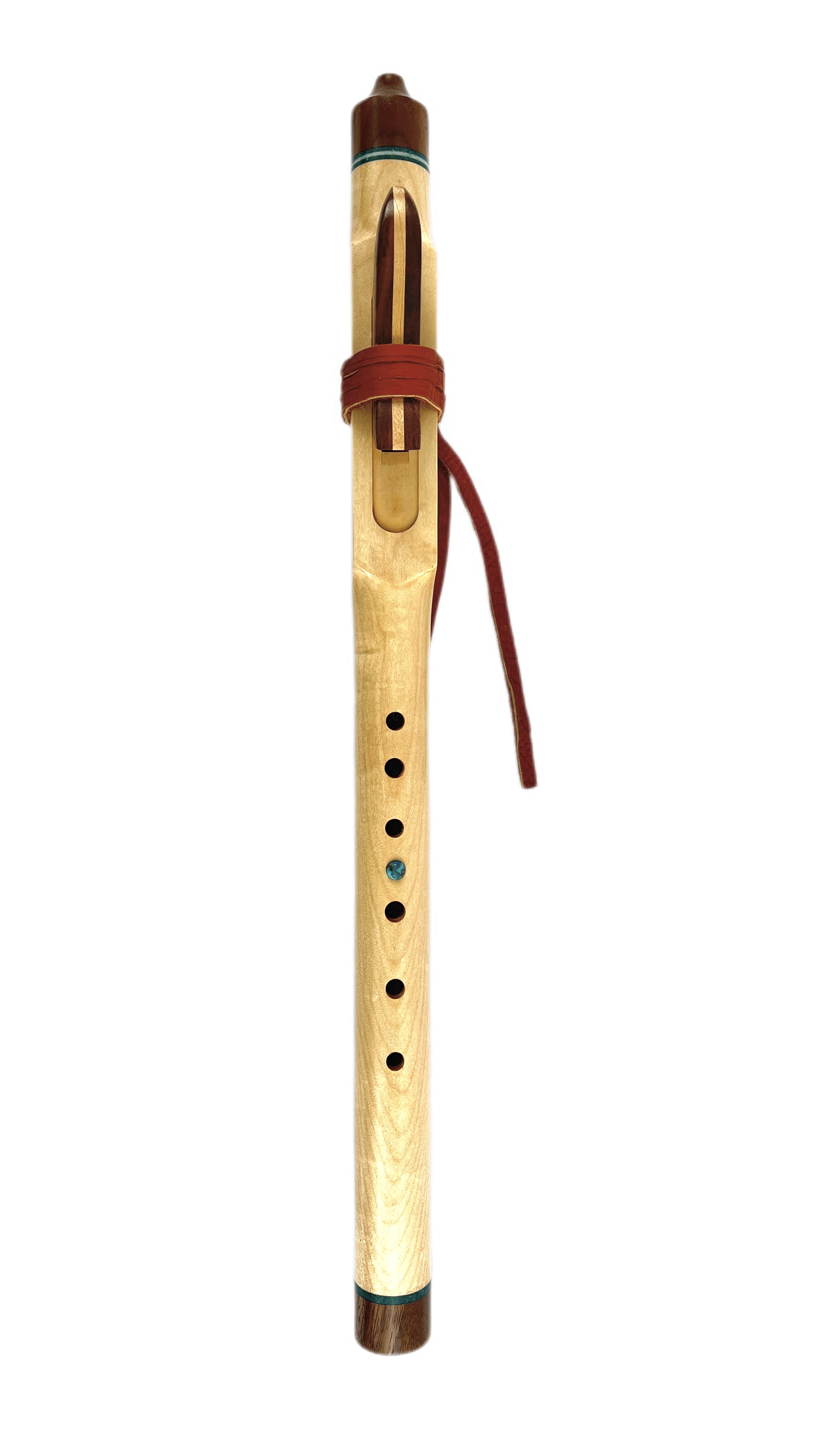 Native American Style Flute - Maple/Black Walnut - Key of F# — handcrafted Native American style flute by Elemental Flutes