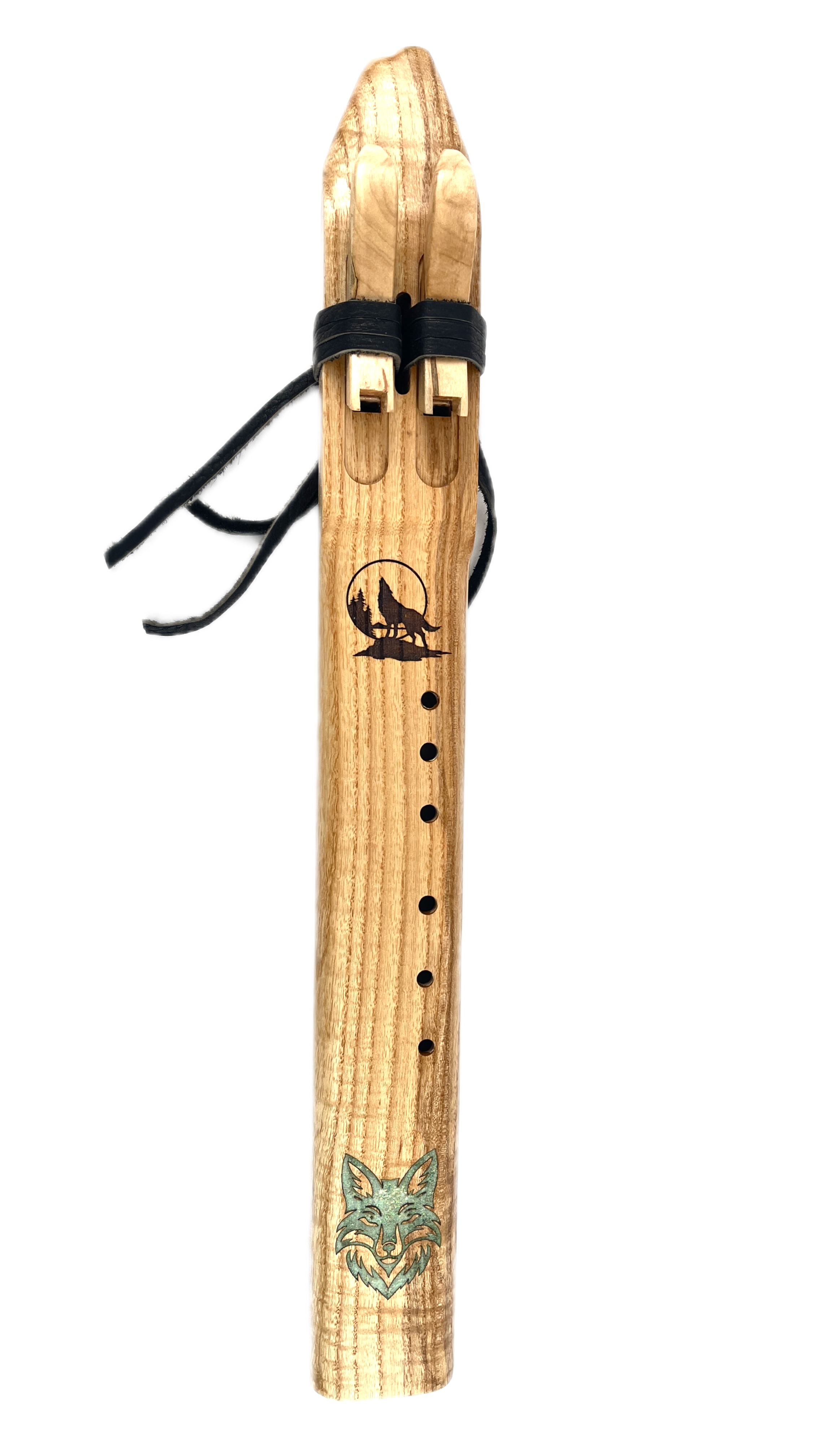 Native American Style Drone Flute – Ash – Key of E — handcrafted Native American style flute by Elemental Flutes