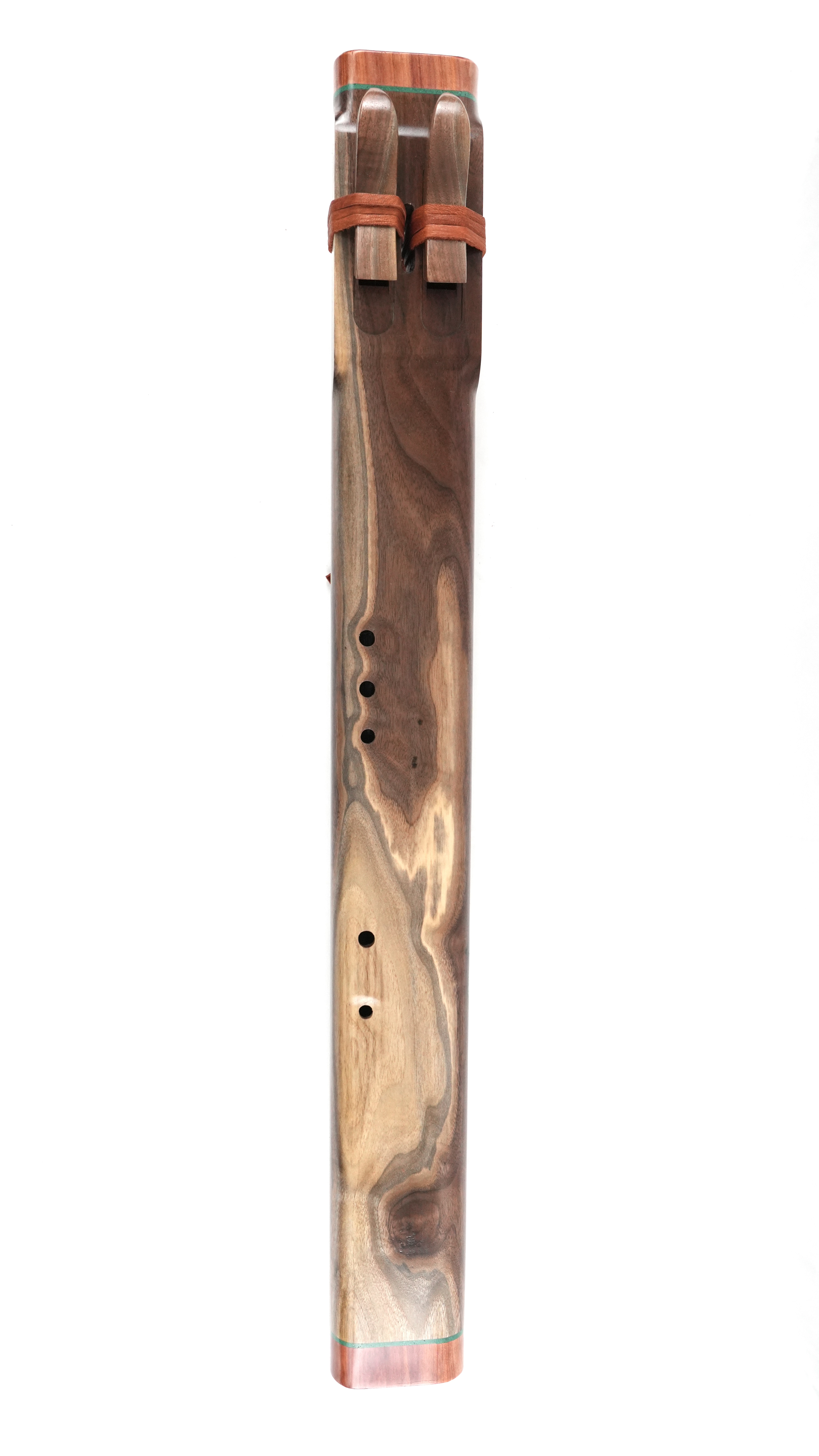 Contrabass Black Walnut Drone Flute  - Key of G  — handcrafted Native American style flute by Elemental Flutes