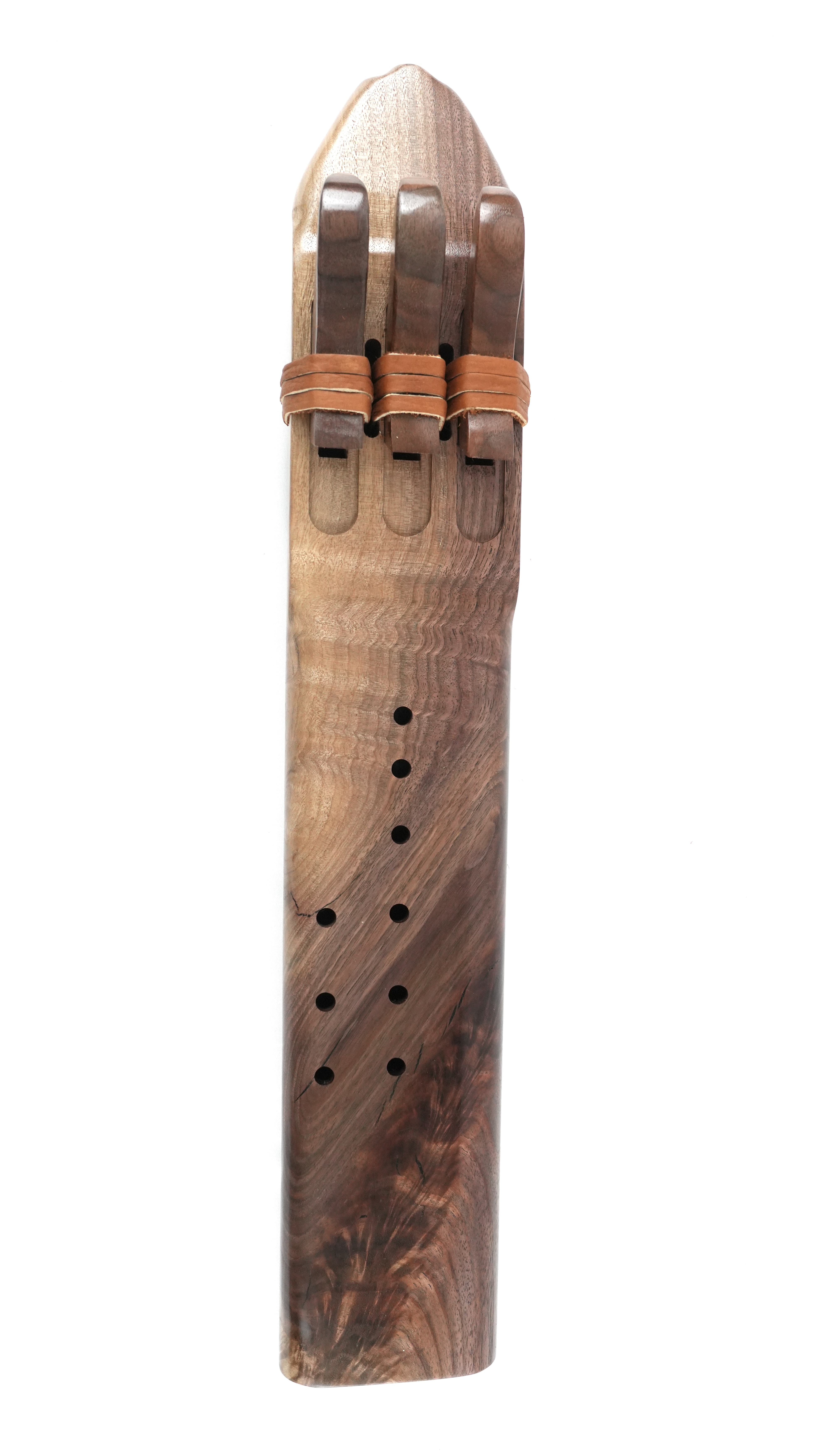 Native American Style Triple Black Walnut Flute - Key of G — handcrafted Native American style flute by Elemental Flutes