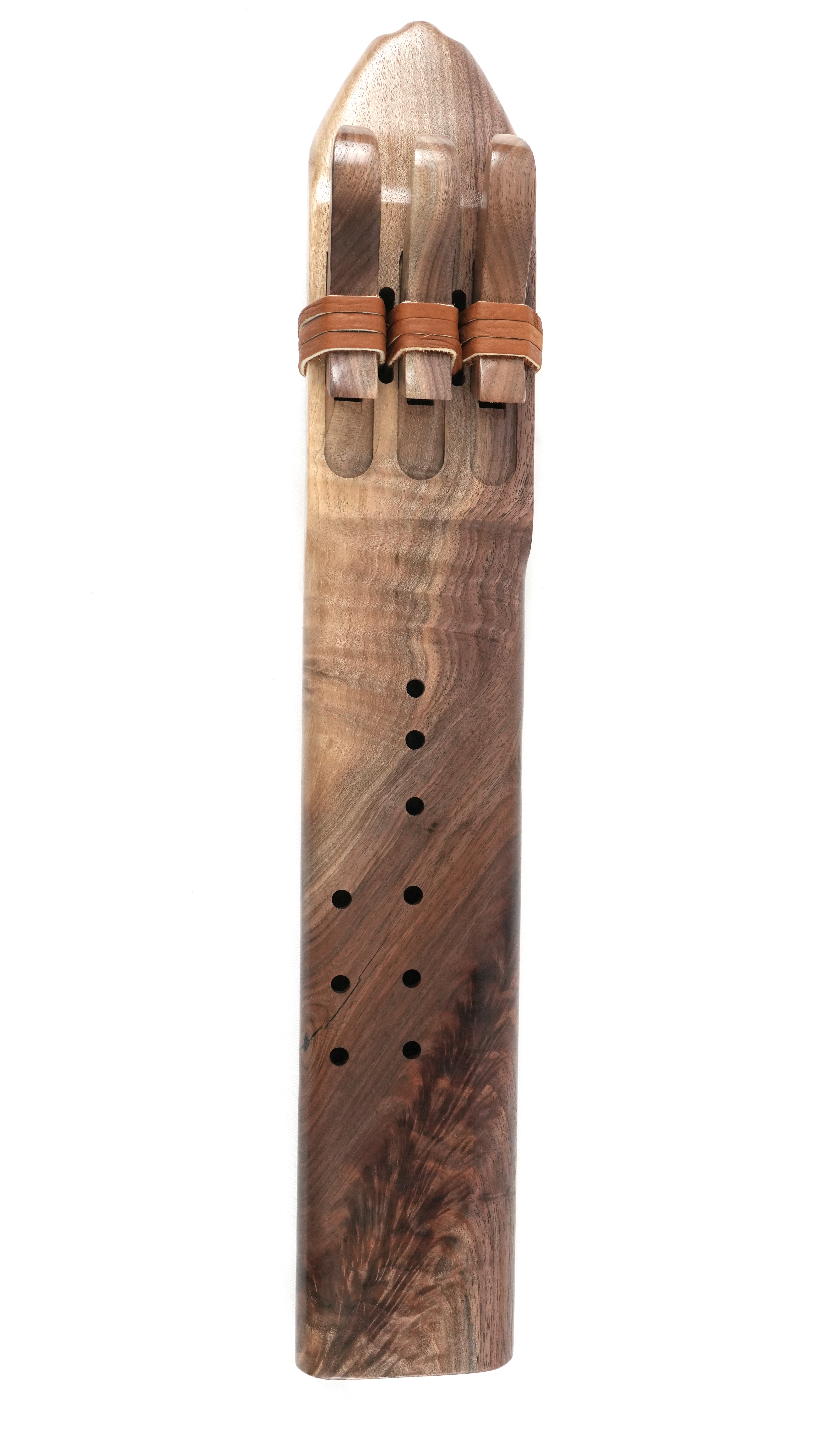 Native American Style Triple Black Walnut - Key of F# — handcrafted Native American style flute by Elemental Flutes