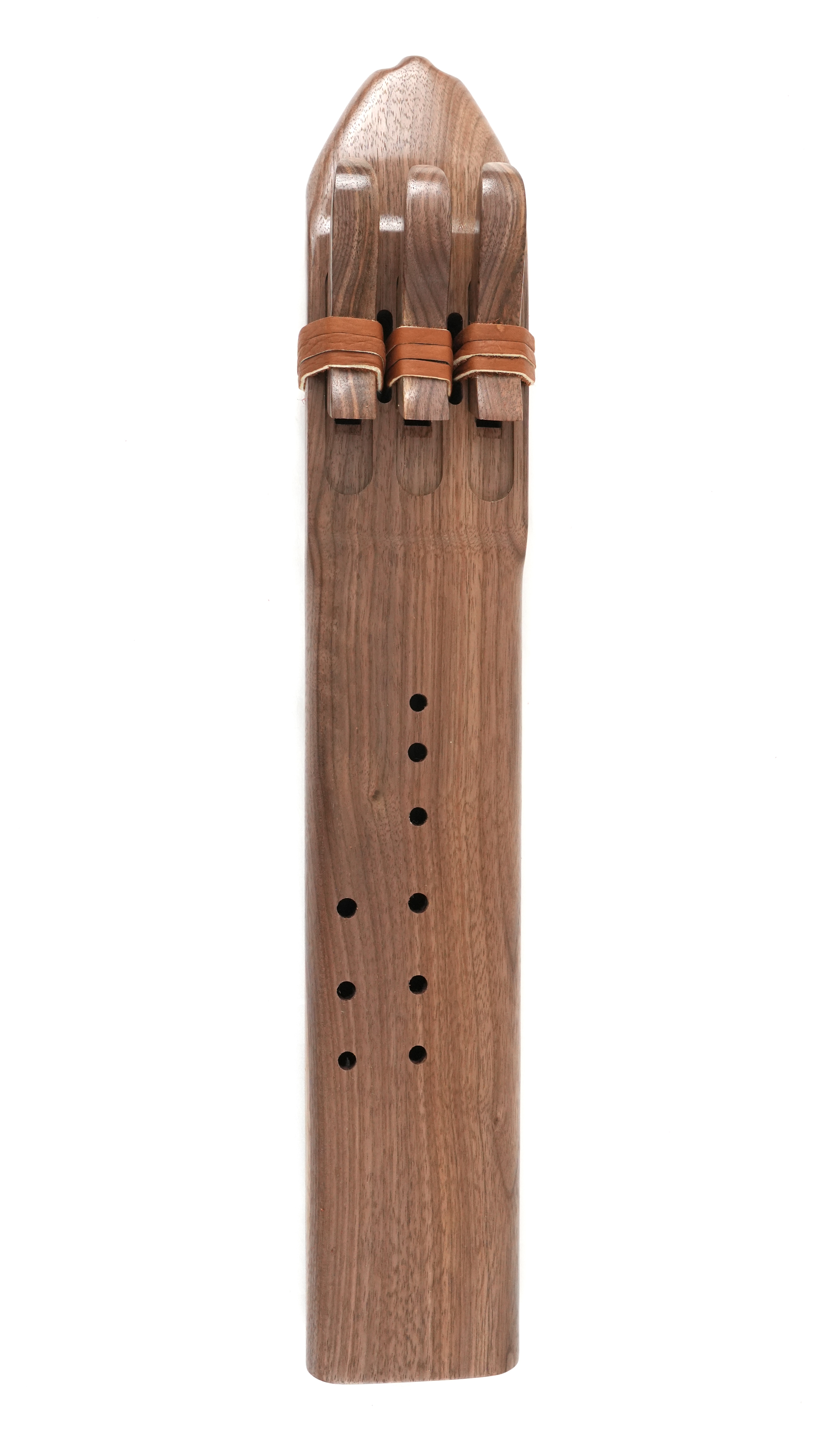 Native American Style Black Walnut Triple Flute - Key of F# — handcrafted Native American style flute by Elemental Flutes