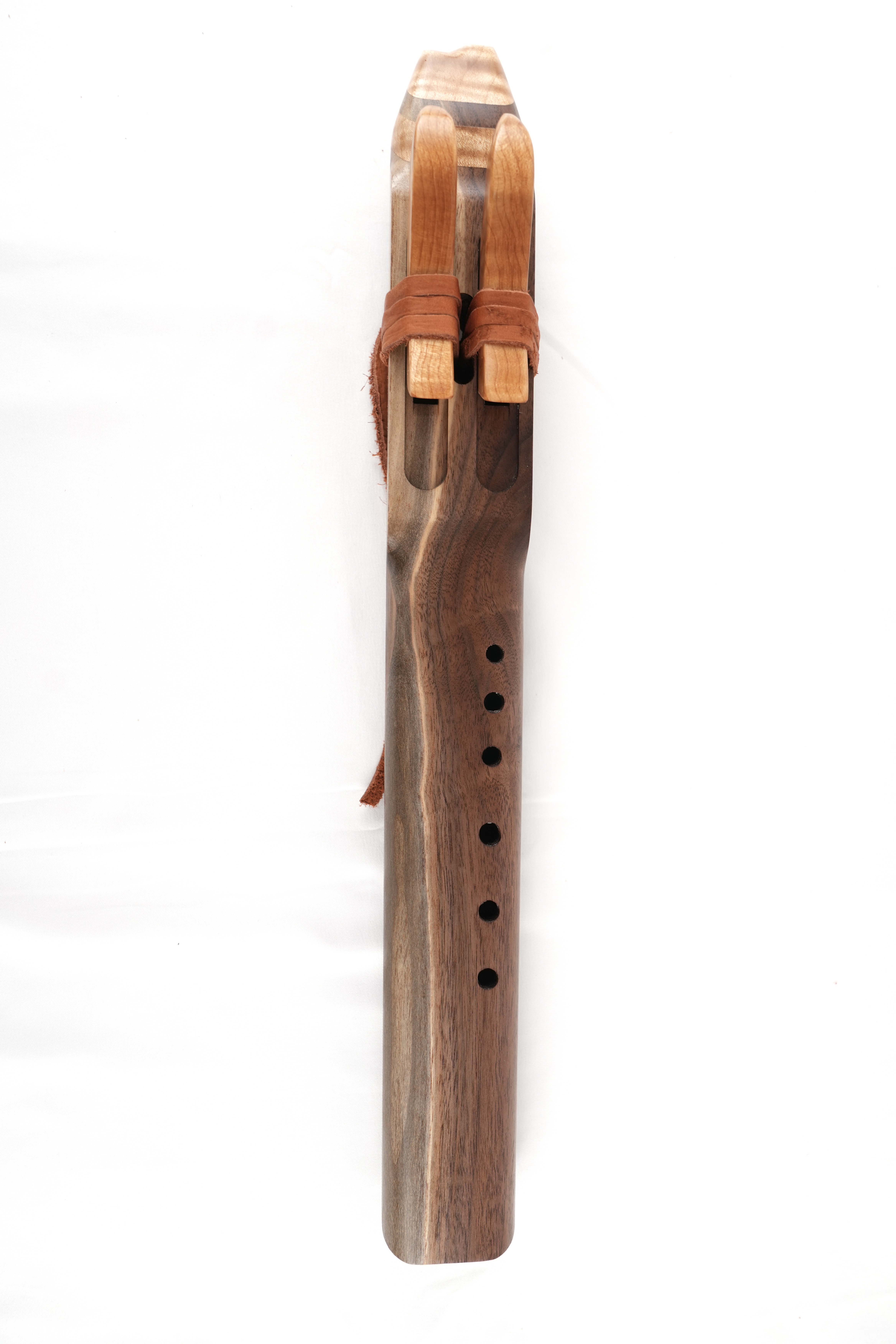 Native American Style Black Walnut Drone Flute - Key of A — handcrafted Native American style flute by Elemental Flutes